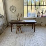 1950s oak farmhouse table with spindle legs