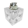 Briquet cube en verre design années 70