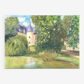 Tableau le château du lac