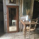 Beveled oak mirror