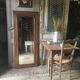 Bevelled oak mirror