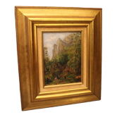 Oil painting on panel Ruggiero animated orientalist landscape Orientalism