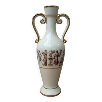 Vase ancien en forme d'amphore, décor antique