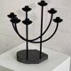 Metal candle holder and black quartz base