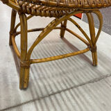 Rattan and bamboo armchair