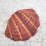 Rattan shell basket