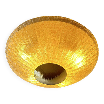 Venetian Gold “Graniglia” Murano Glass Flush Mount