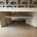 Travertine coffee table with intermediate top