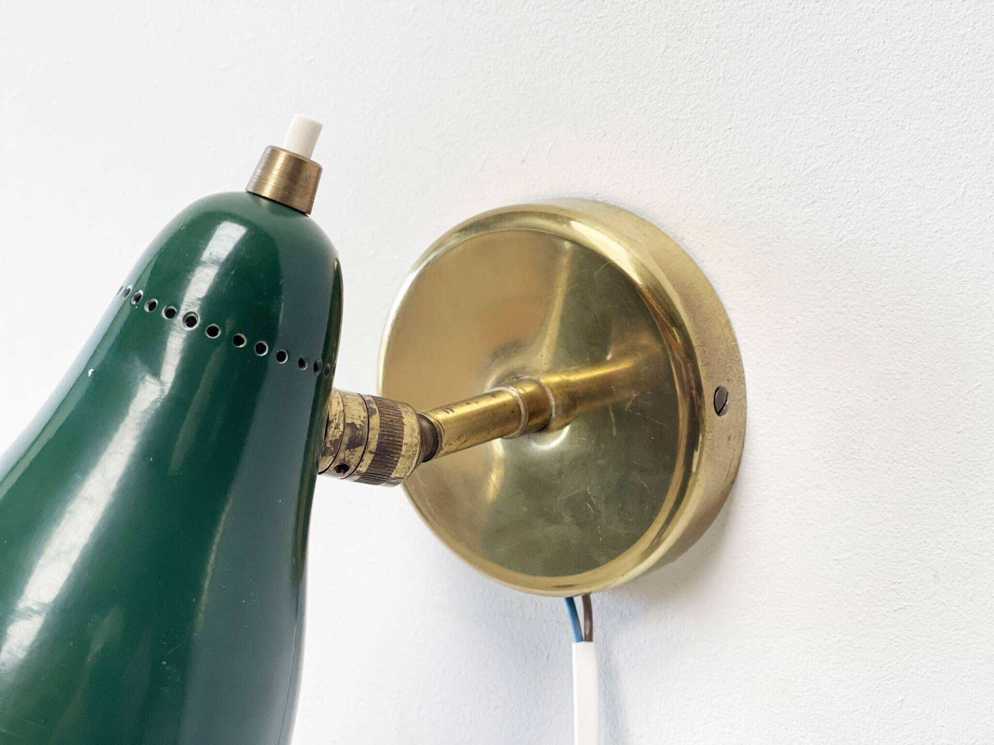 Green Perforated Wall Lamp by Dek A Lux