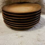Ensemble de 7 assiettes en grès Vintage