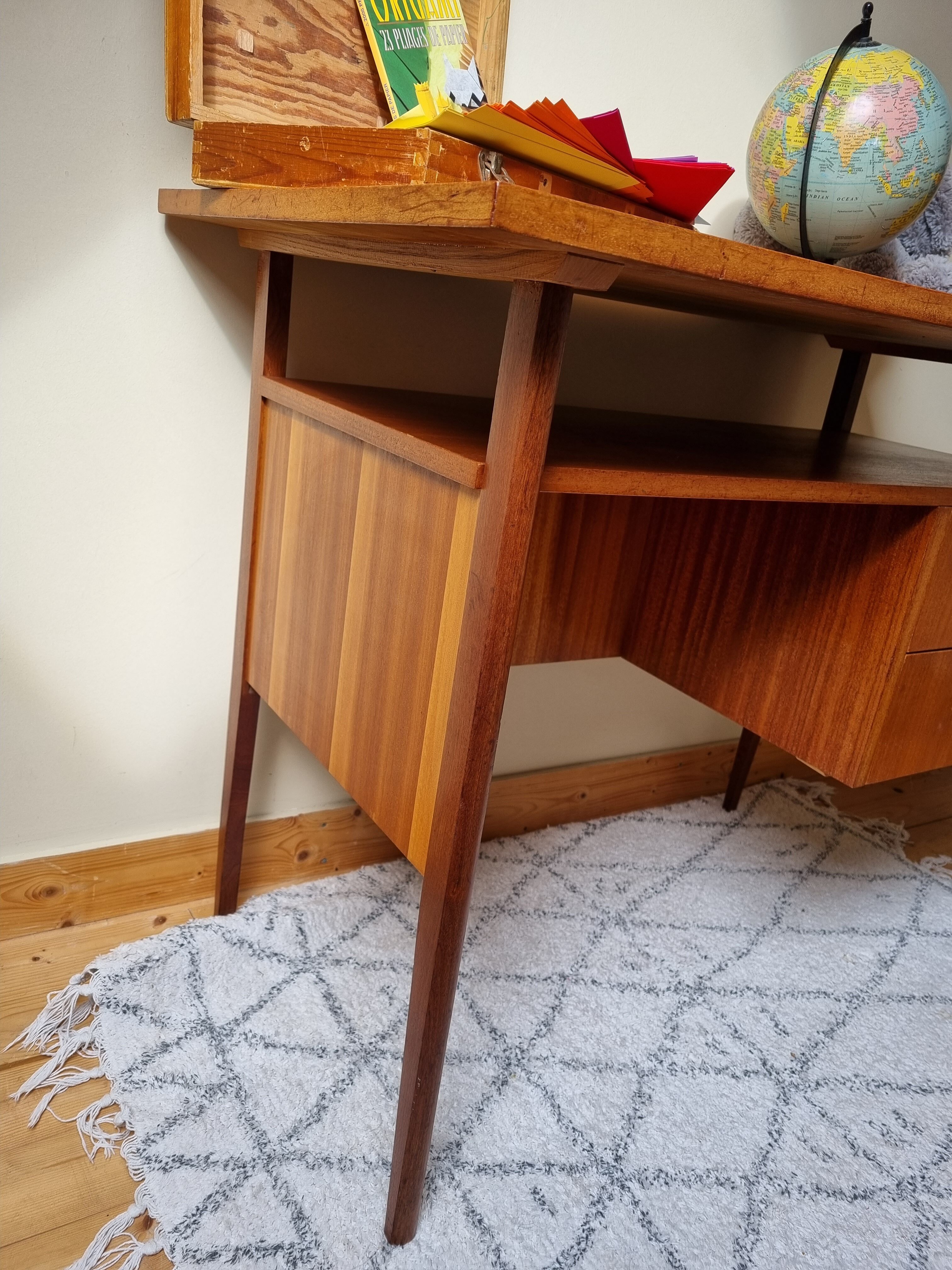 Scandinavian vintage teak desk