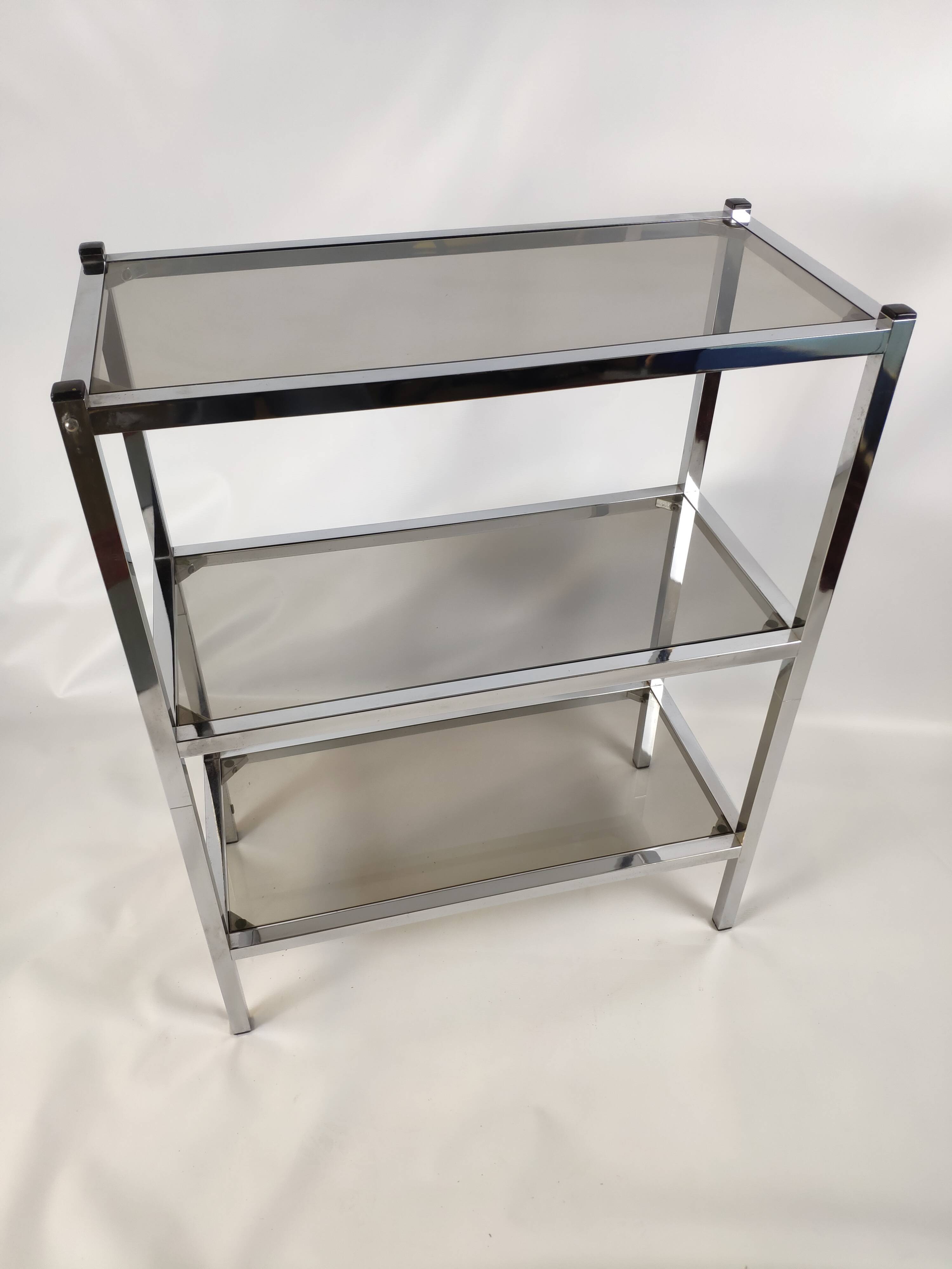 Chrome and glass shelf