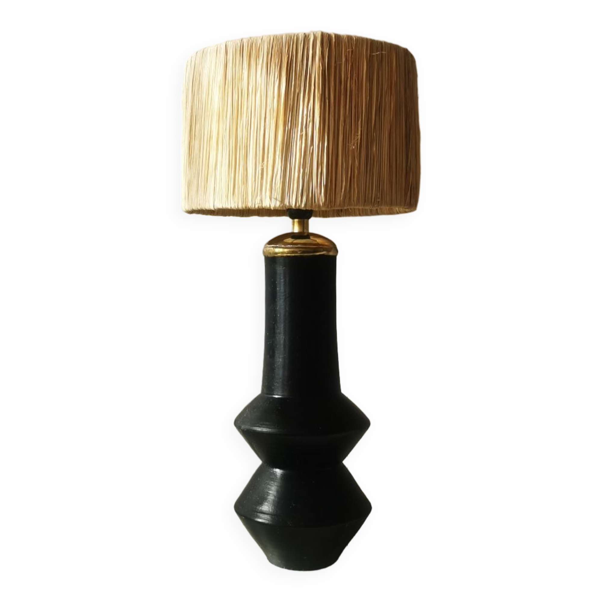 Black ceramic lamp