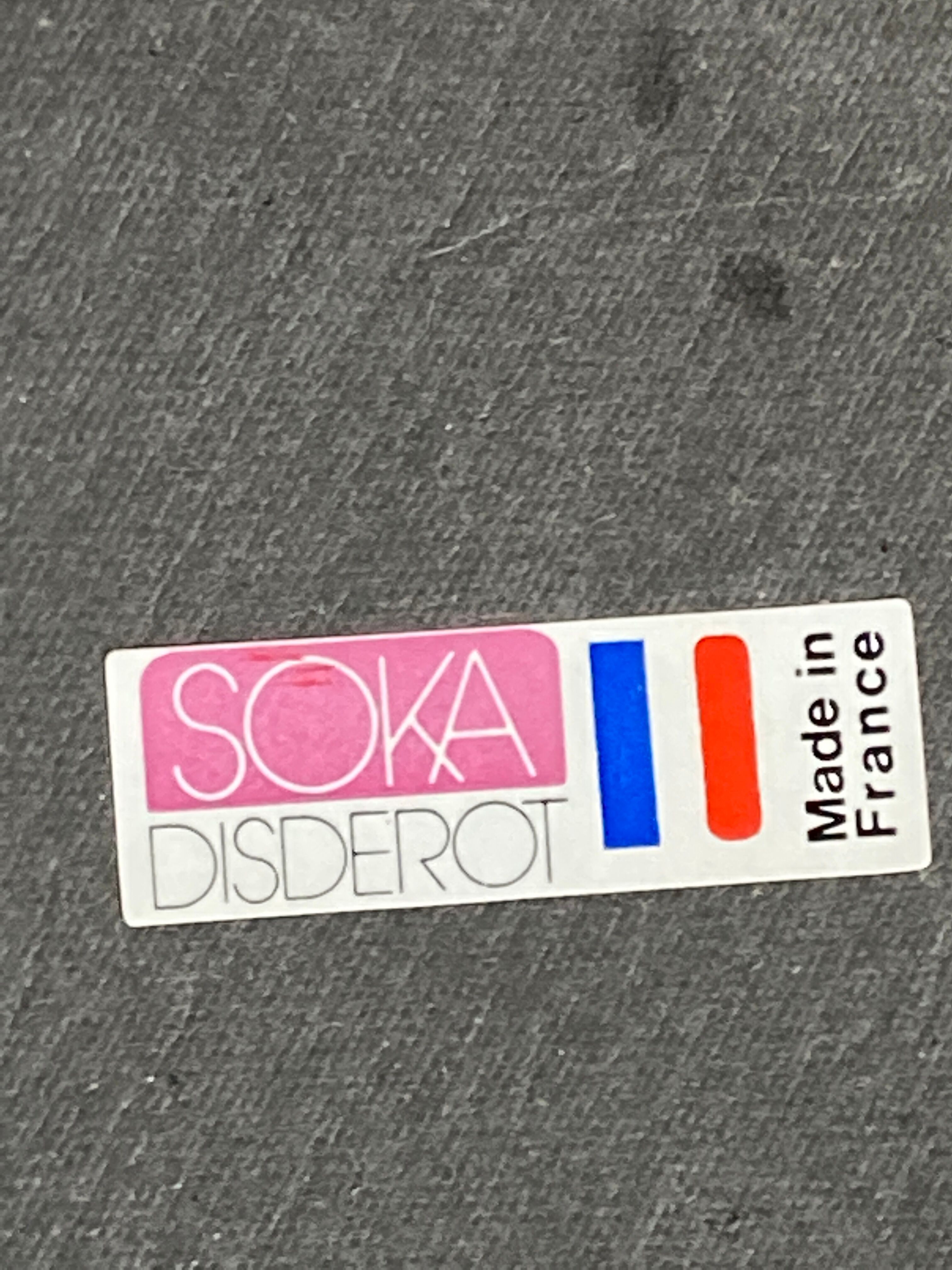 Pair of UFO Art Deco style desk or table lamps by Disderot for Soka, France 1970s