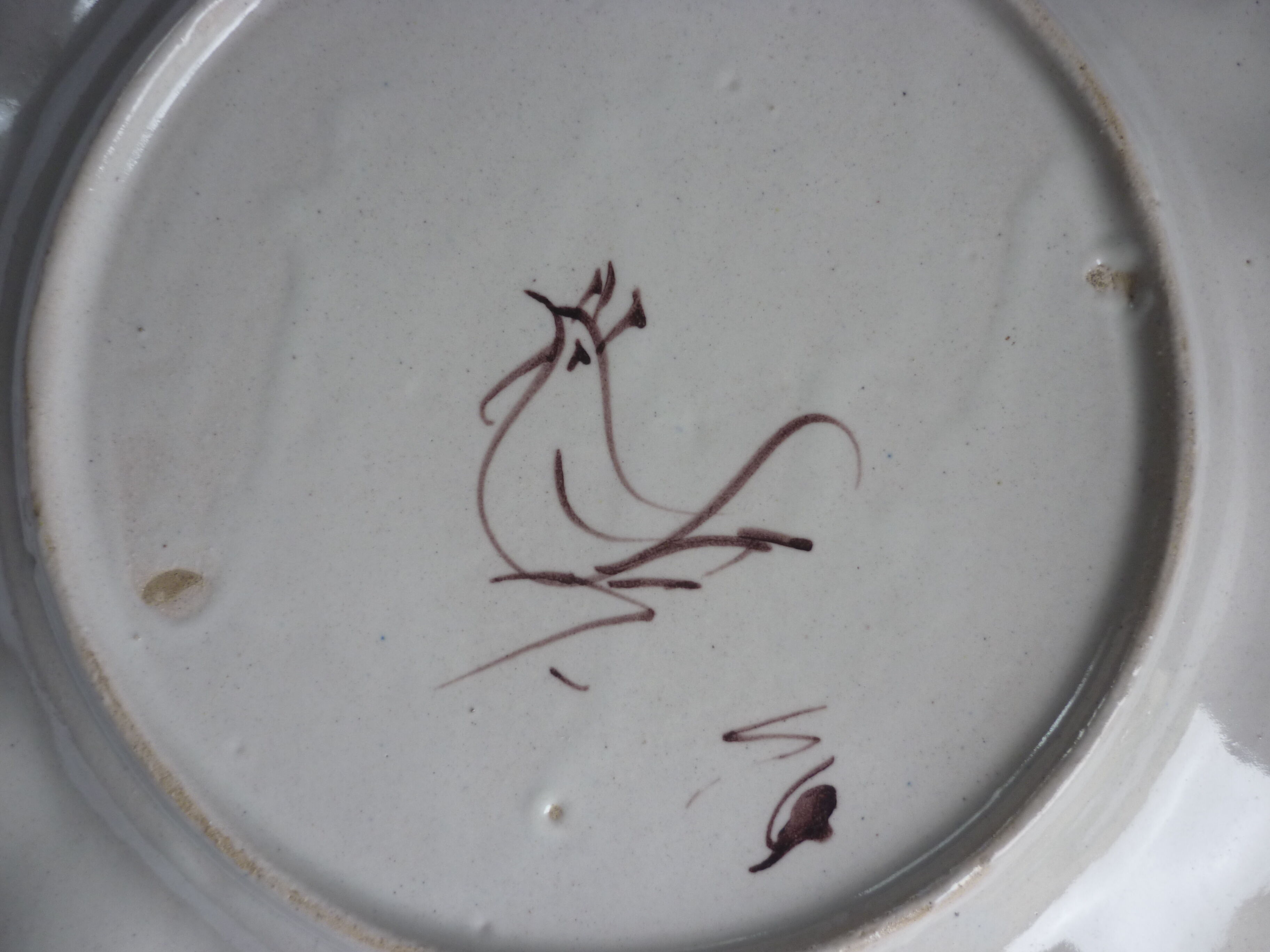 Italian decor floral faience plate