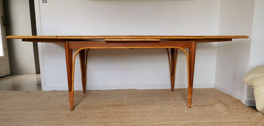 Rattan extension table