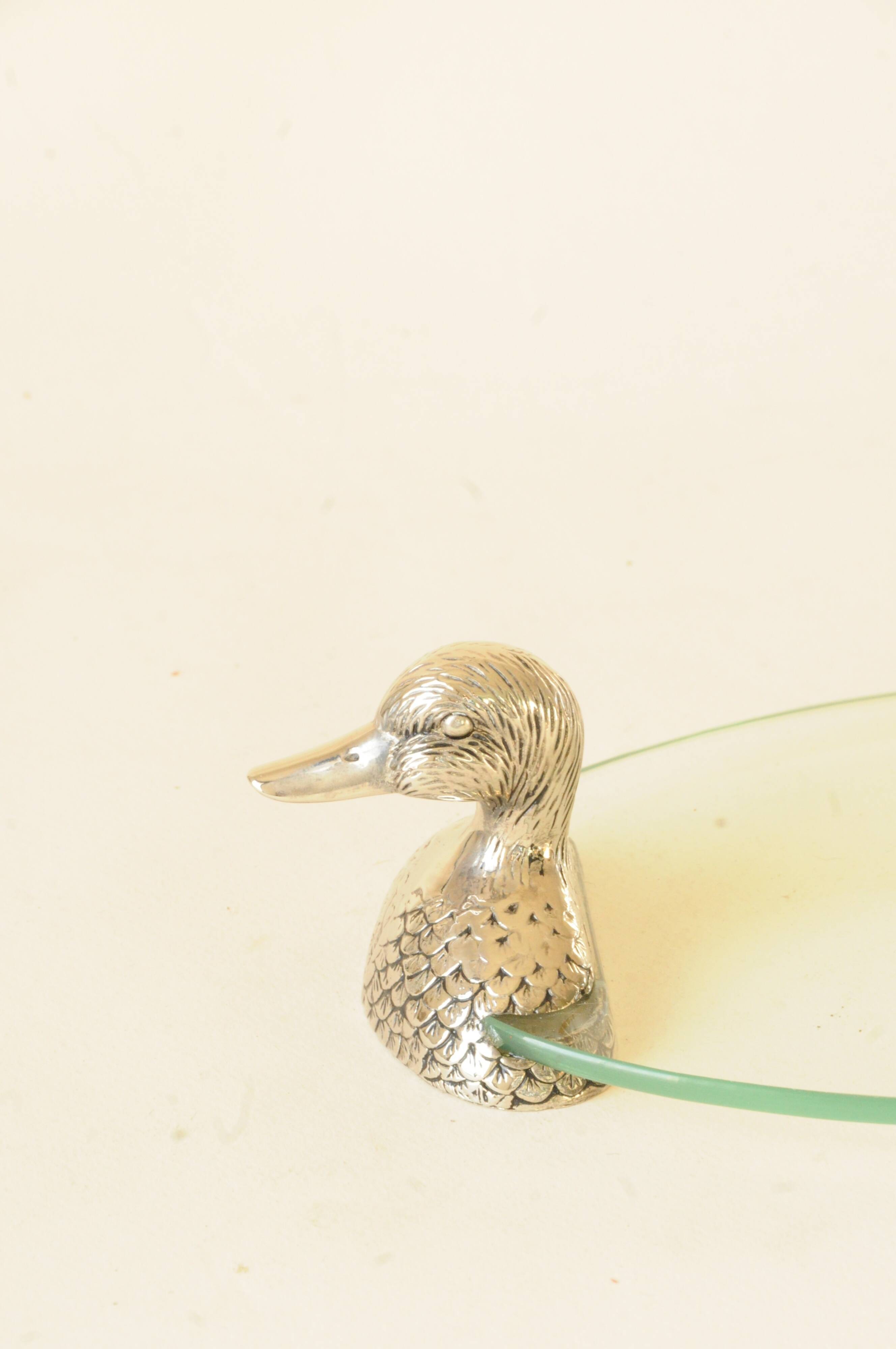 Vintage Foie Gras Dish - Duck Design – Glass Presentation Platter