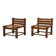 Pair of 1970s Brutalist Solid Oak Side Chairs