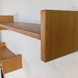 Pair of solid oak wall shelves