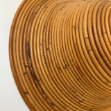 Bell-shaped reed suspension, in the style of Vivai Del Sud, Italy, 1960s.