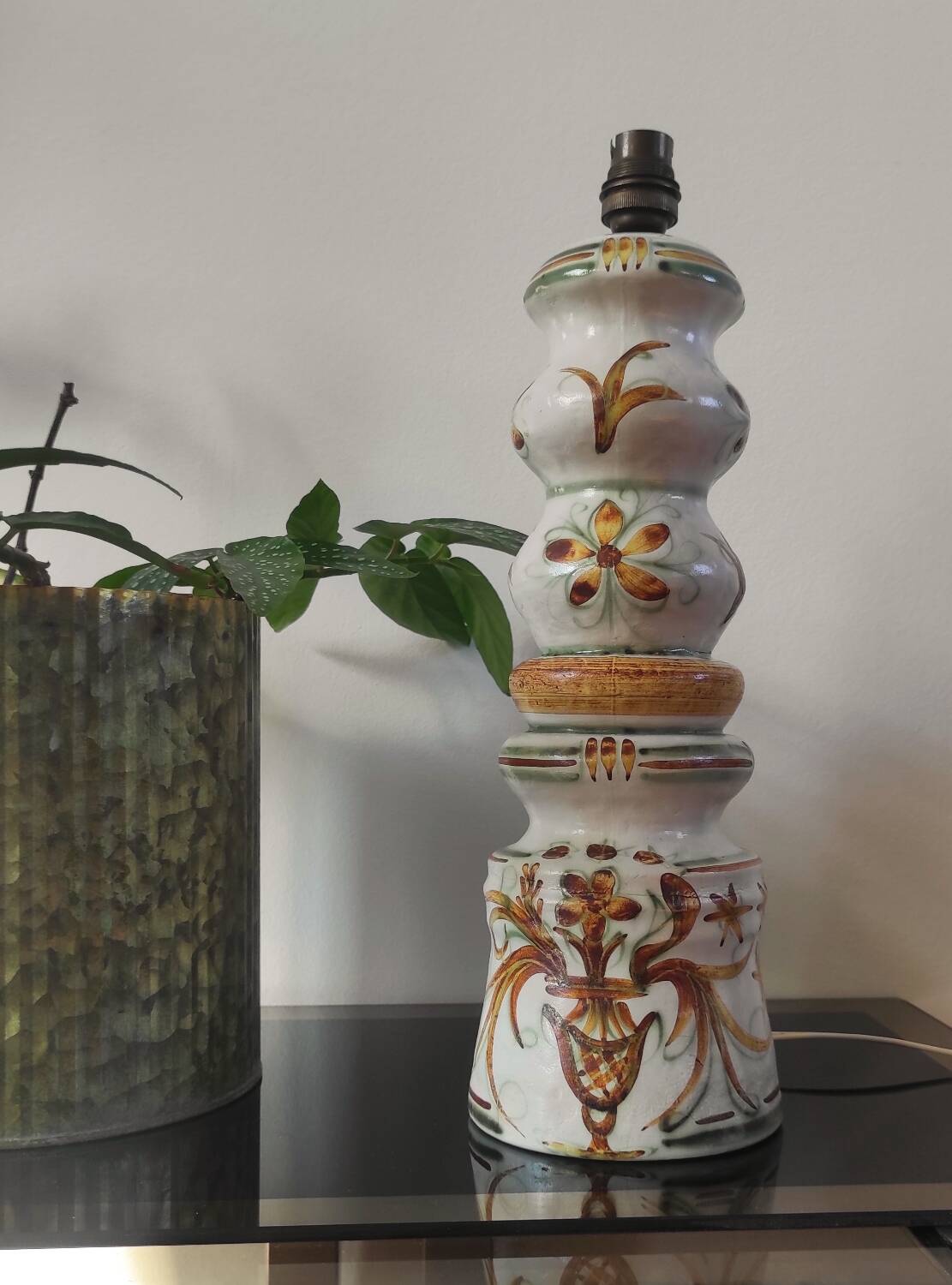 Vintage ceramic lamp Kéraluc Quimper