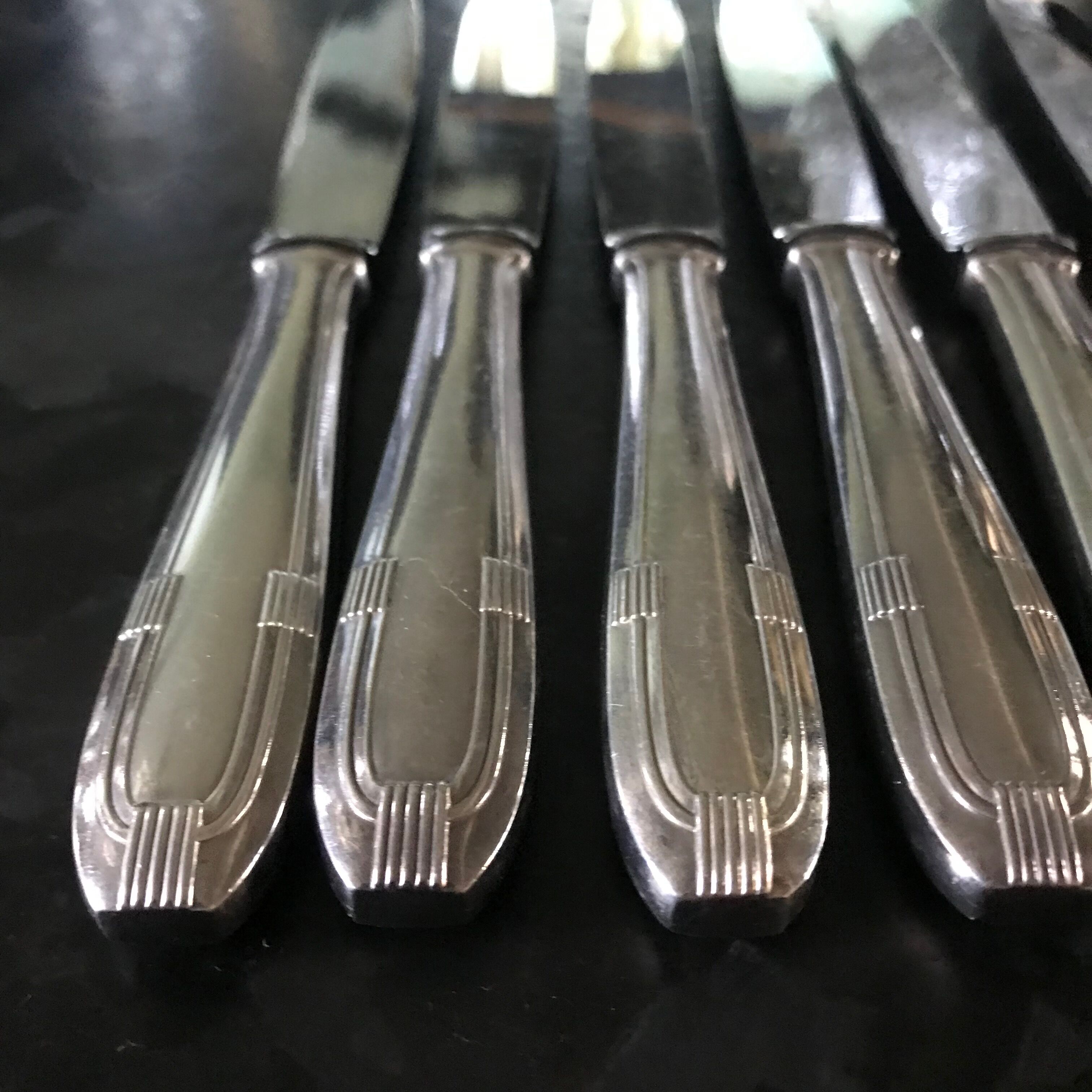 Pop-up Christmas 2022 Set of 6 cutlery in silver metal mid-XXth