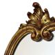Deknudt Narrow Hall Mirror Gold Gilded Classic Acanthus Crown 138cm