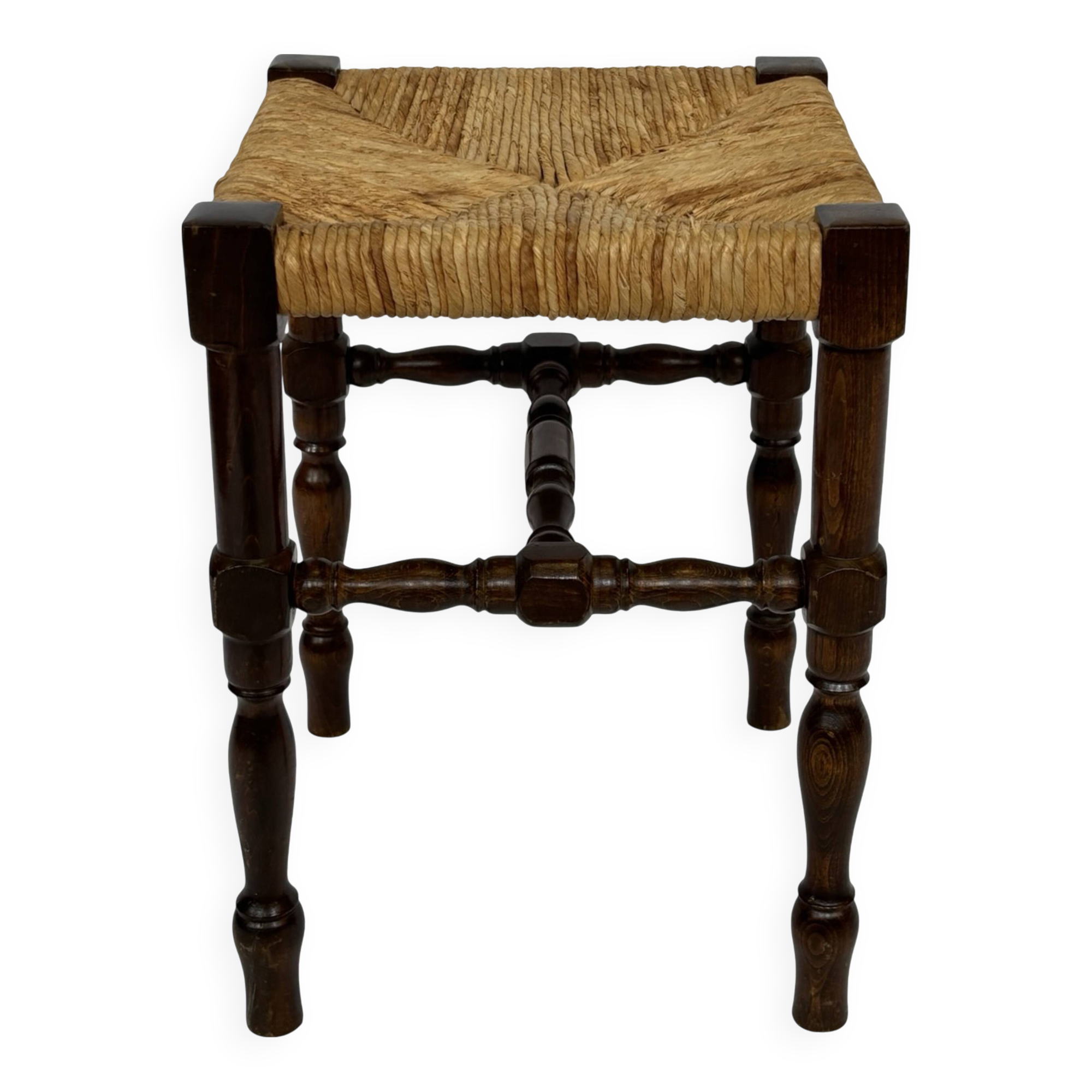 Vintage stool side table design brutalist design 60's oak