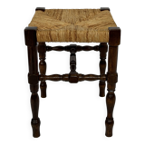 Vintage stool side table design brutalist design 60's oak