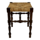 Vintage stool side table design brutalist design 60's oak