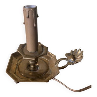 Bougeoir transformé en lampe