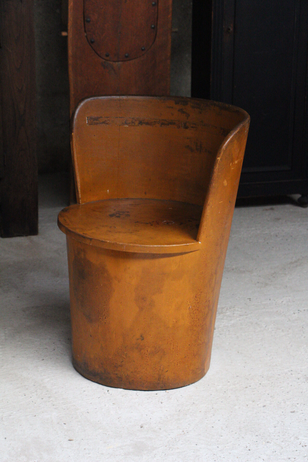 Trunk armchair Kubbstol Suede 1900