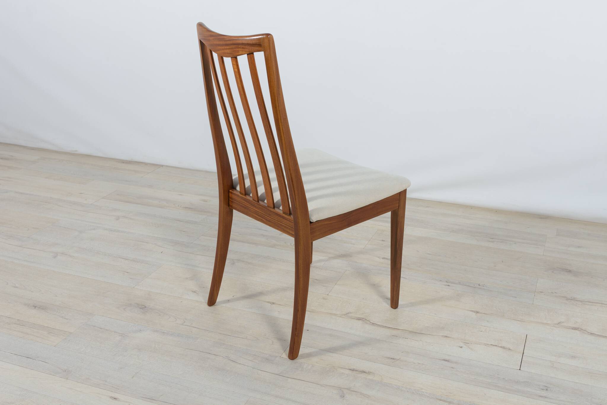 Mid-century teak and fabric dining chairs by Leslie Dandy for G-Plan, 1960s, set of 8