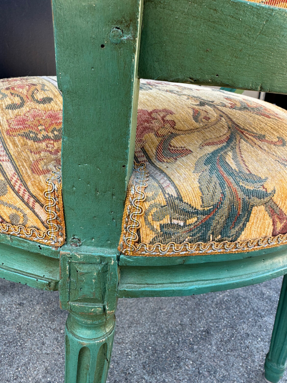 Louis XVI convertible armchair