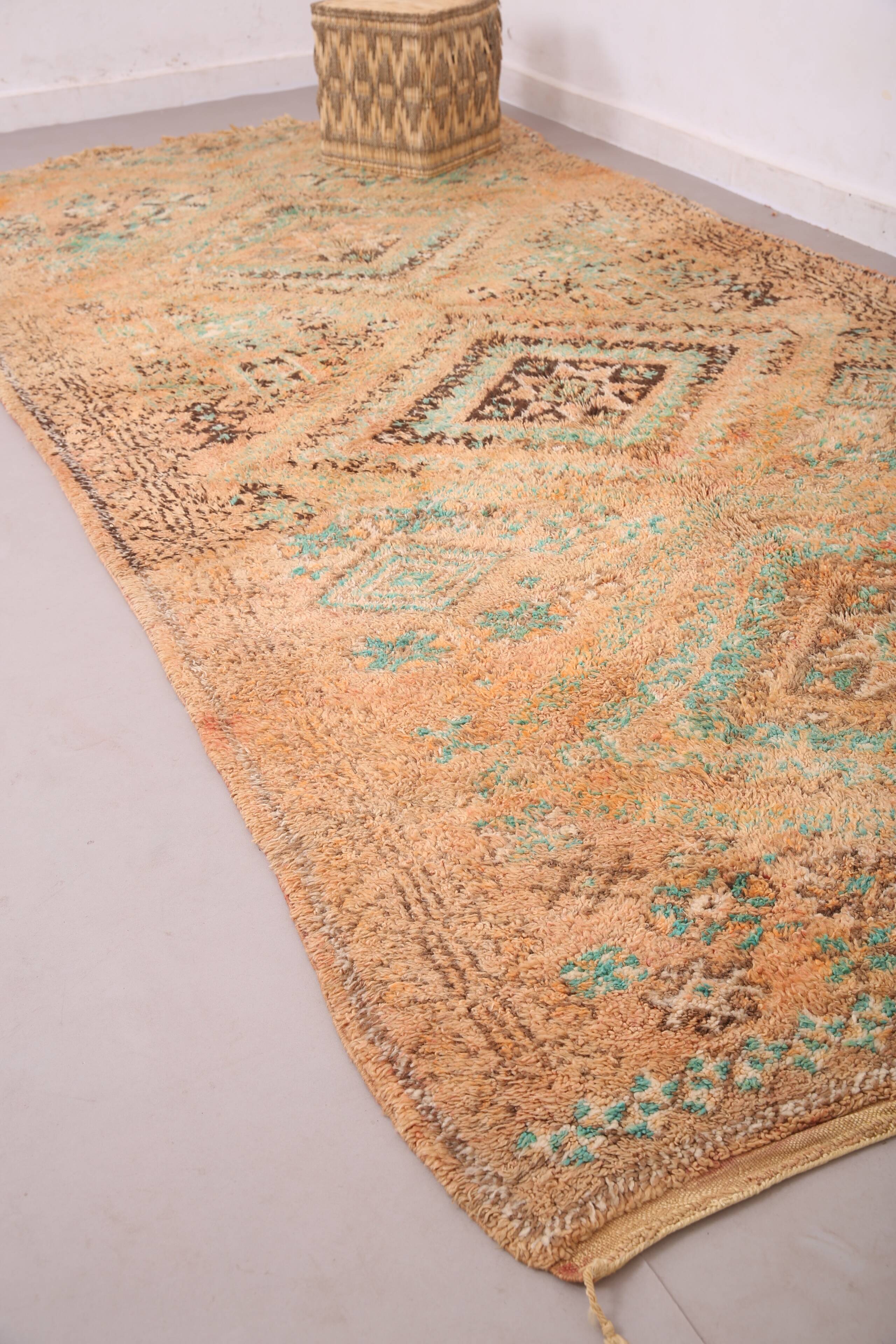 Peach Vintage Boujaad Rug 181 x 366 cm - Antique Rug - Berber wool rug