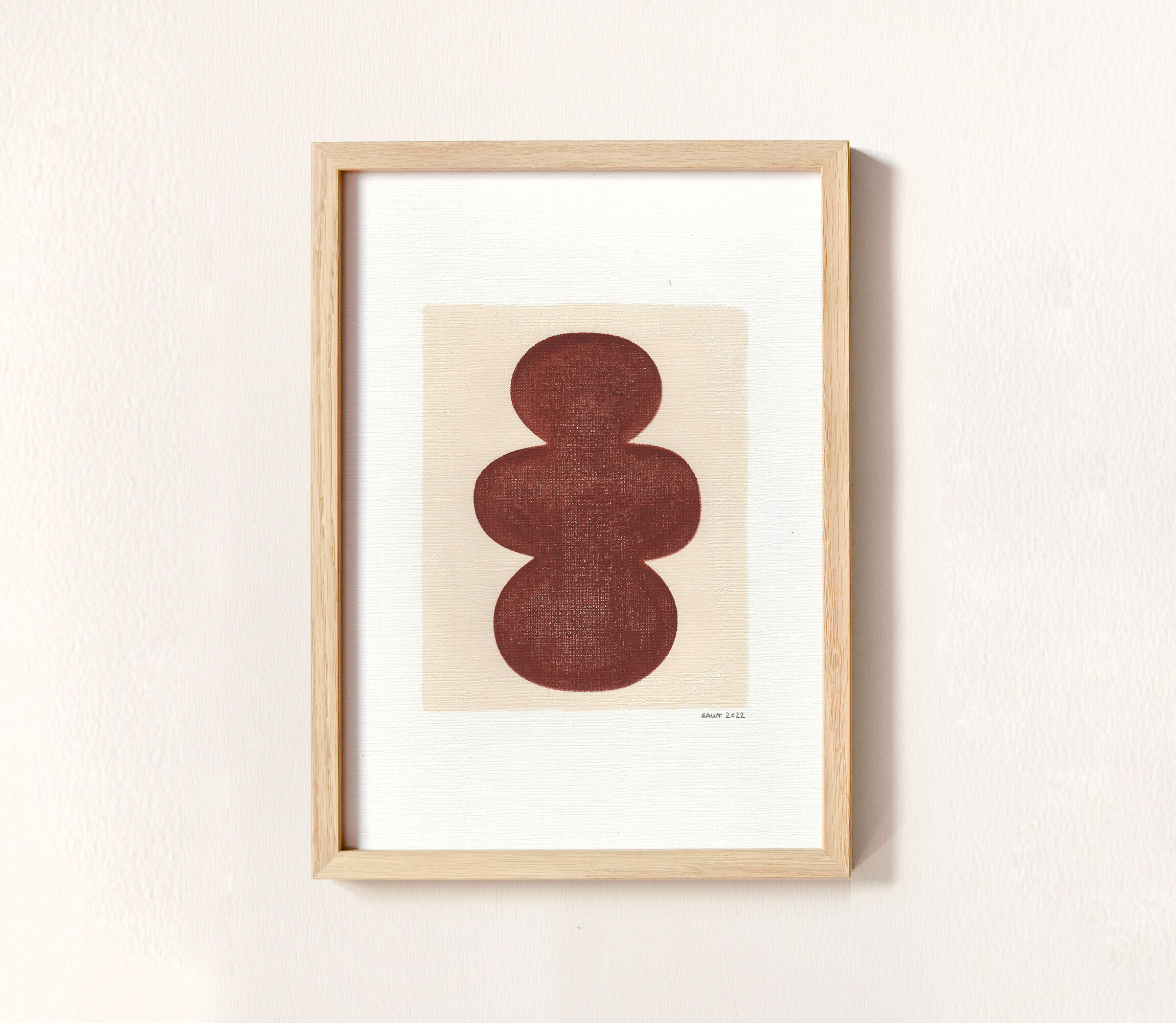 Duo of Paintings on paper • terracotta M601 and M598 • signed eawy
