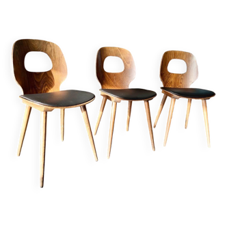 Set of 3 Baumann bistro chairs