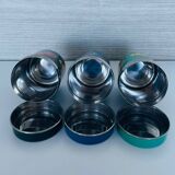 Set of 3 painted metal boxes
