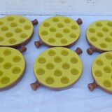 6 plates for 12 snails The Burgundy diam 18 cm