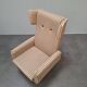 Fauteuil à oreilles de style mid-century moderne