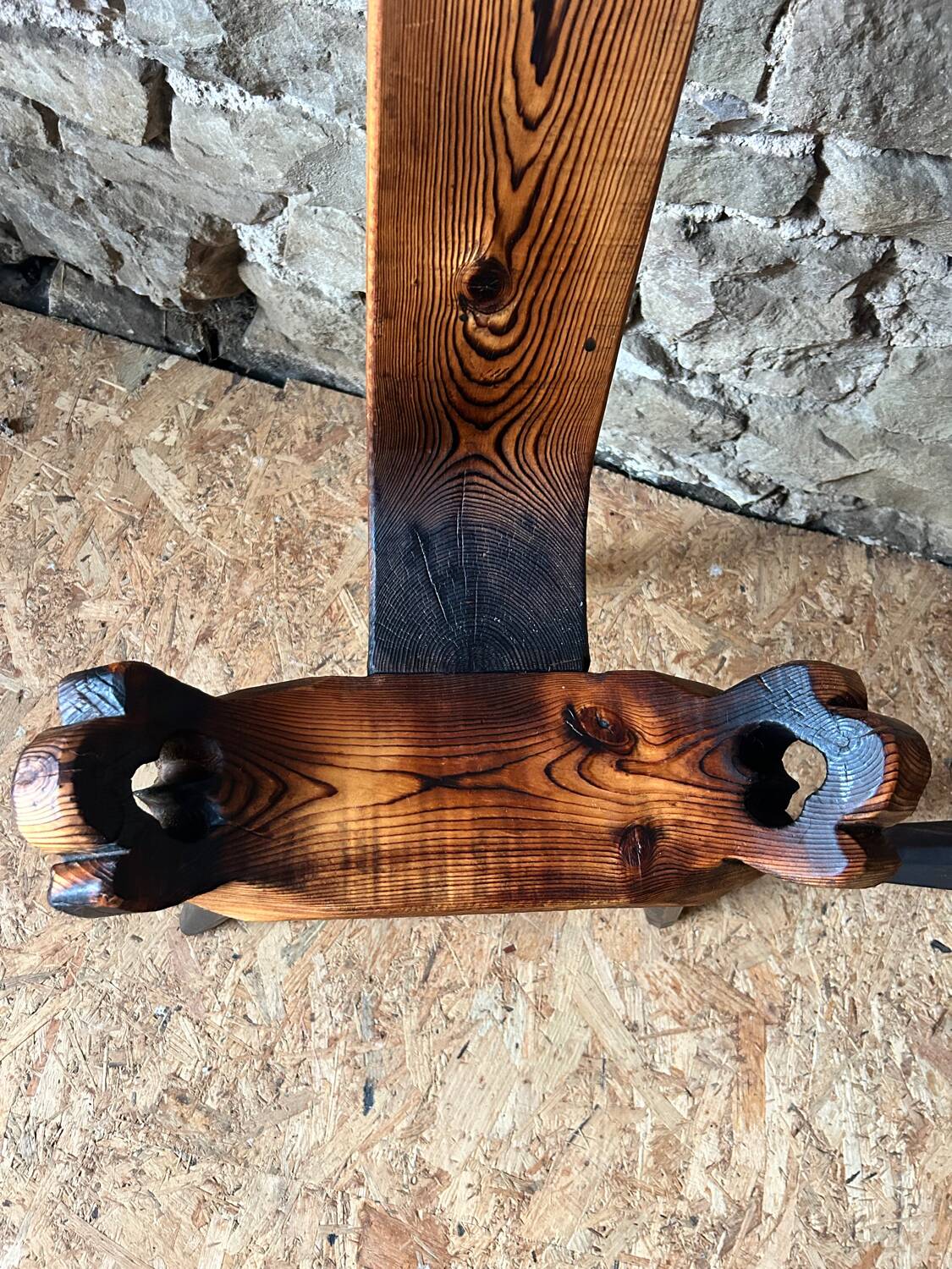 Pair of carved mountain stools