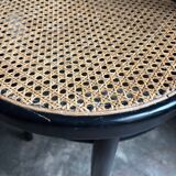 Bistro chair in black bent beech and cane