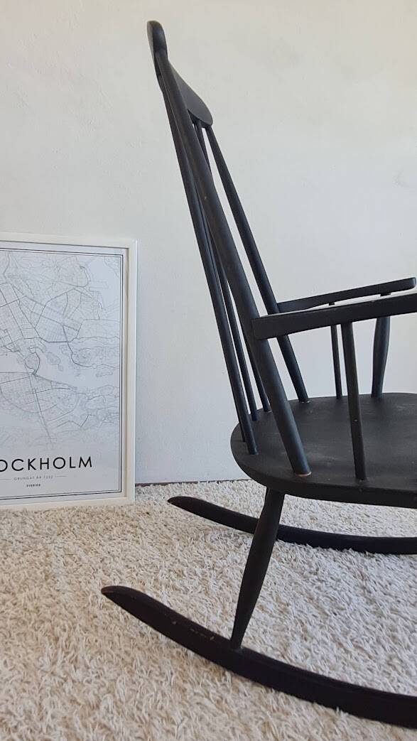 Scandinavian rocking chair from the 1960s.