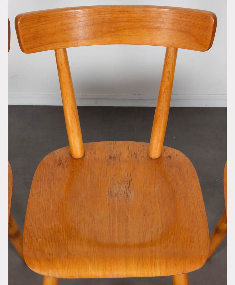 Ensemble de 3 chaises vintage édité par Ton, 1960