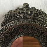 Small metal table mirror 10x15cm