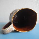 vintage Rhoda ceramic pitcher/jug, fat lava
