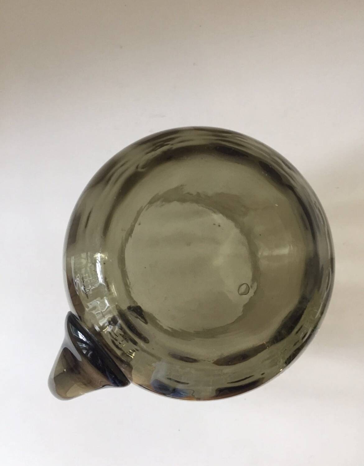 Cruche pichet 1970 verre fumé vintage