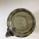 Cruche pichet 1970 verre fumé vintage