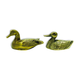 Couple de canards en laiton