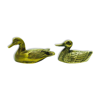 Couple de canards en laiton